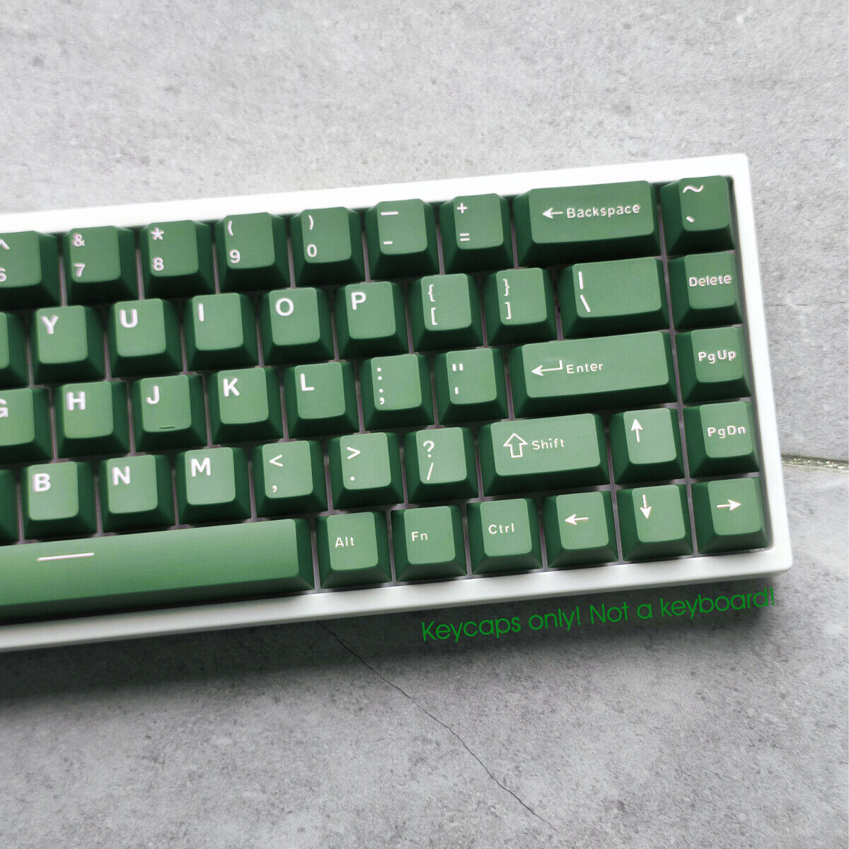 Forest Green Doubleshot PBT 126 Keycaps set fits Cherry MX