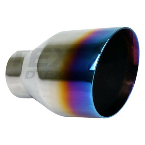 Exhaust Tip Blue Flame Series Round Angle Cut DoubleWall Exhaust Tip 2.5" eBay