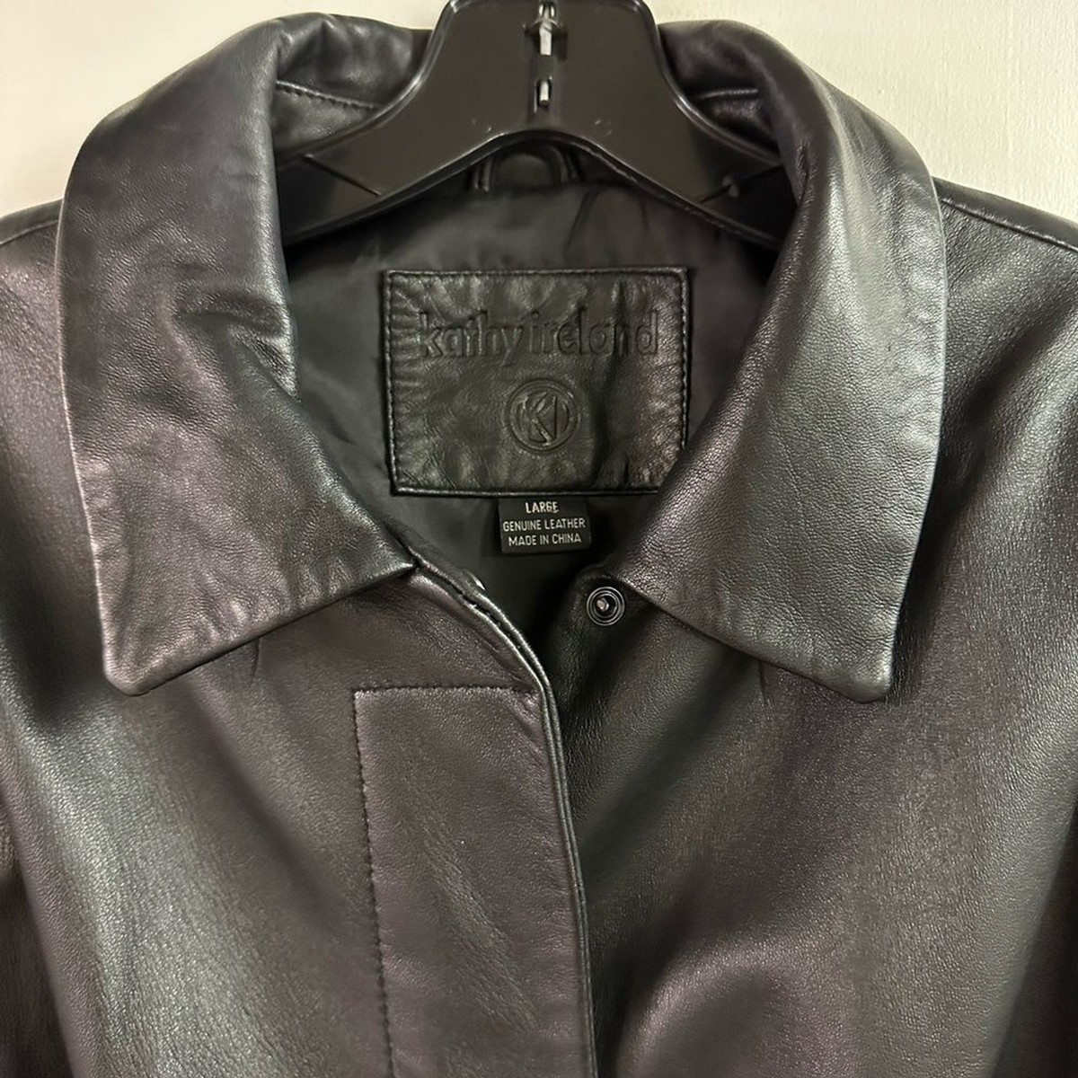 Kathy Ireland Vintage Black Leather Coat Size L EUC | eBay Kathy Ireland Vintage Black Leather Coat Size L EUC | eBay