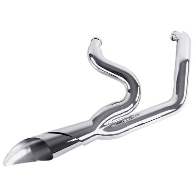#ad 2 Into 1 Exhaust for Harley Softail 86 17 Heritage FatBoy Slim Deluxe Pipe $299.99