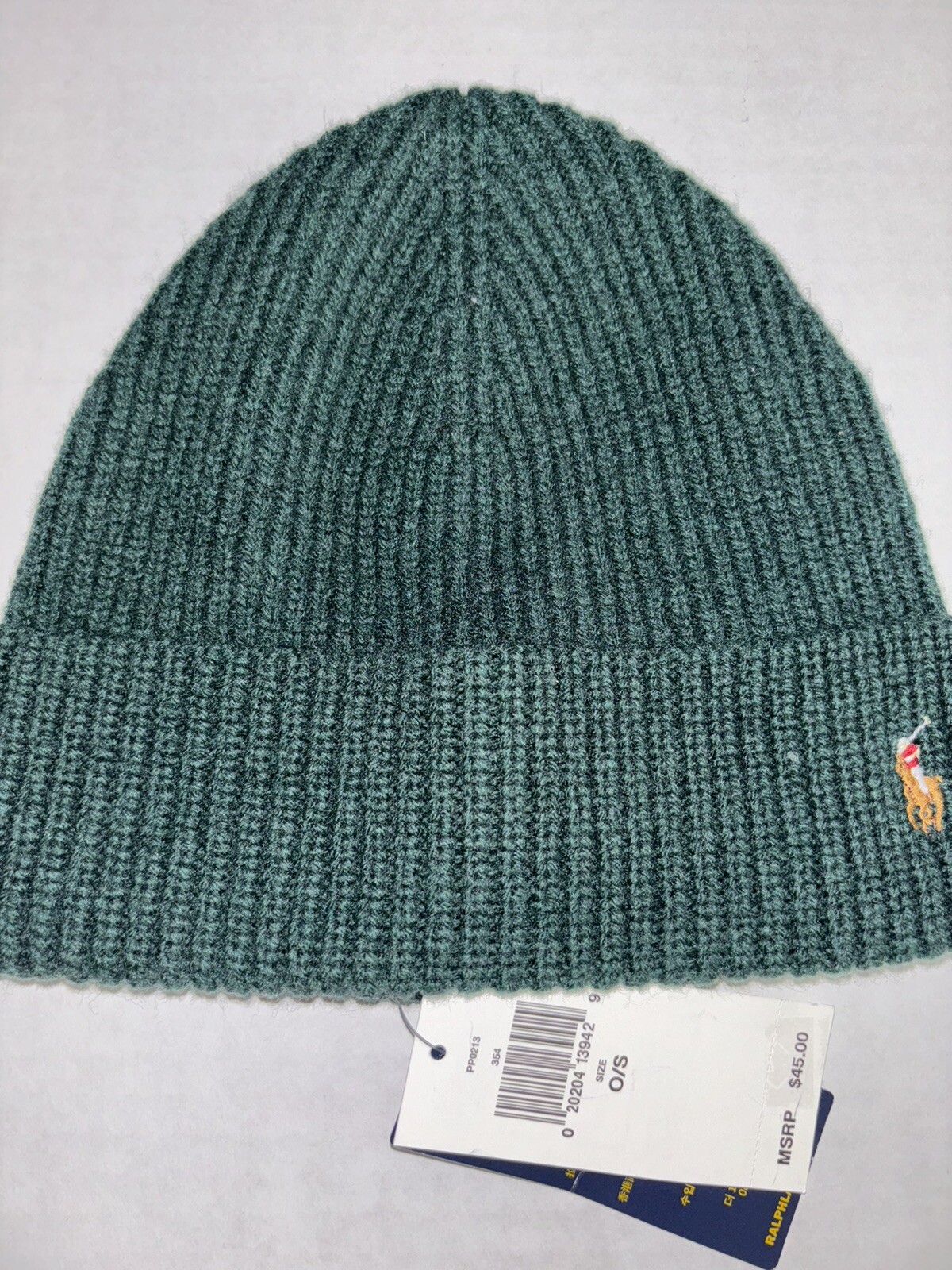 Polo Ralph Lauren berretto verde con cappello pony ricamato firmato multicolore