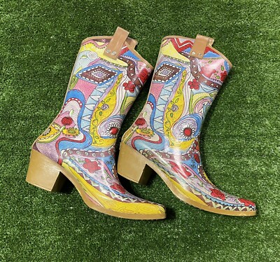 Cowboy Rain Boots Bogs Women's DAKOTA Short Brown Rubber Rain