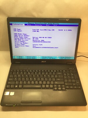 Acer Extensa 5635 15'' Laptop Intel Core 2 Duo -BOOTS TO BIOS -MZ