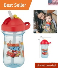 Disney/Pixar Cars Toddler Straw Cup - Spill Proof Flip Top Toddler Sippy Cups...