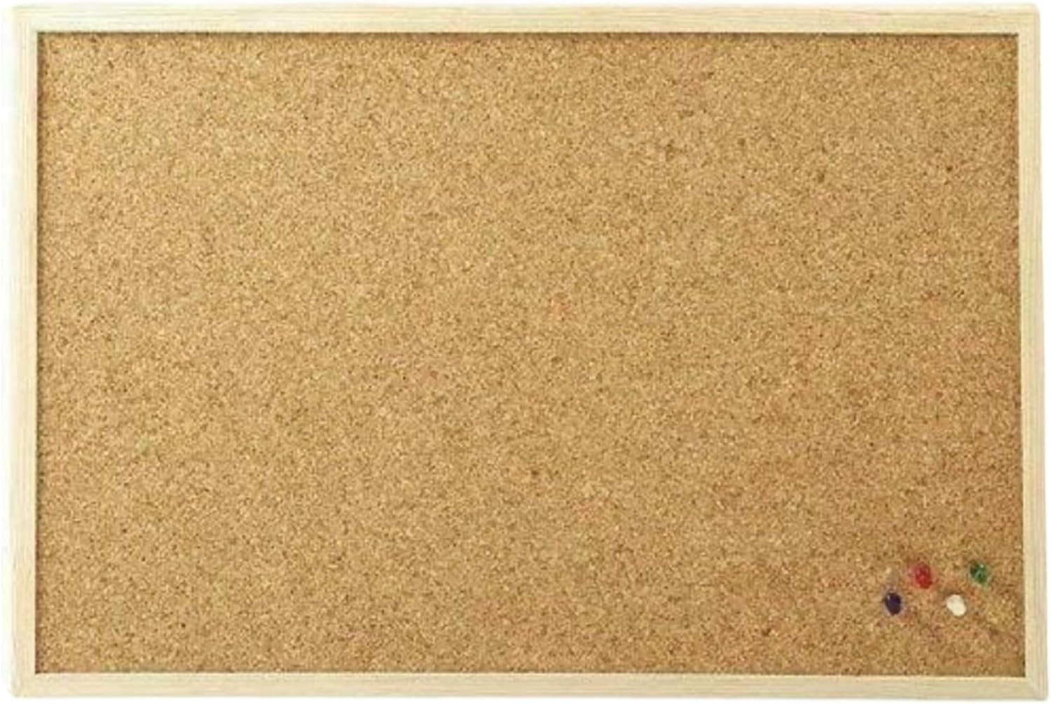Cork Board 40CM X 60CM Pin Notice Office Memo School with Push Pins Board  Woode