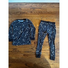 Little Sleepies Celestial Stars Moons Bamboo Pajama Set Black Blue Kids 2T