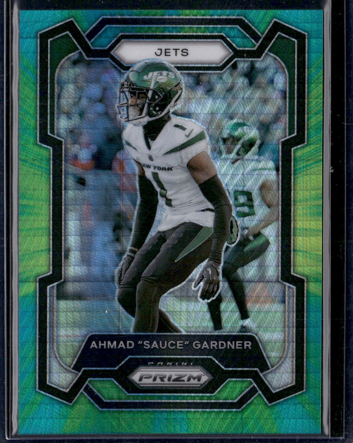 2023 Panini Prizm Ahmad Sauce Gardner Hyper Prizm /175 #228 New York Jets