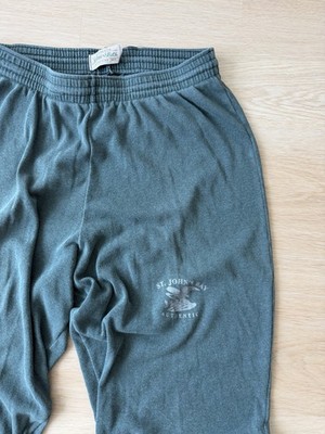 St. John s Bay Authentic Gray Green Cotton Sweatpants Pockets 30W Men s M