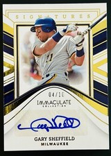 2023 Immaculate Clearly Immaculate Signatures Gold Gary Sheffield /10