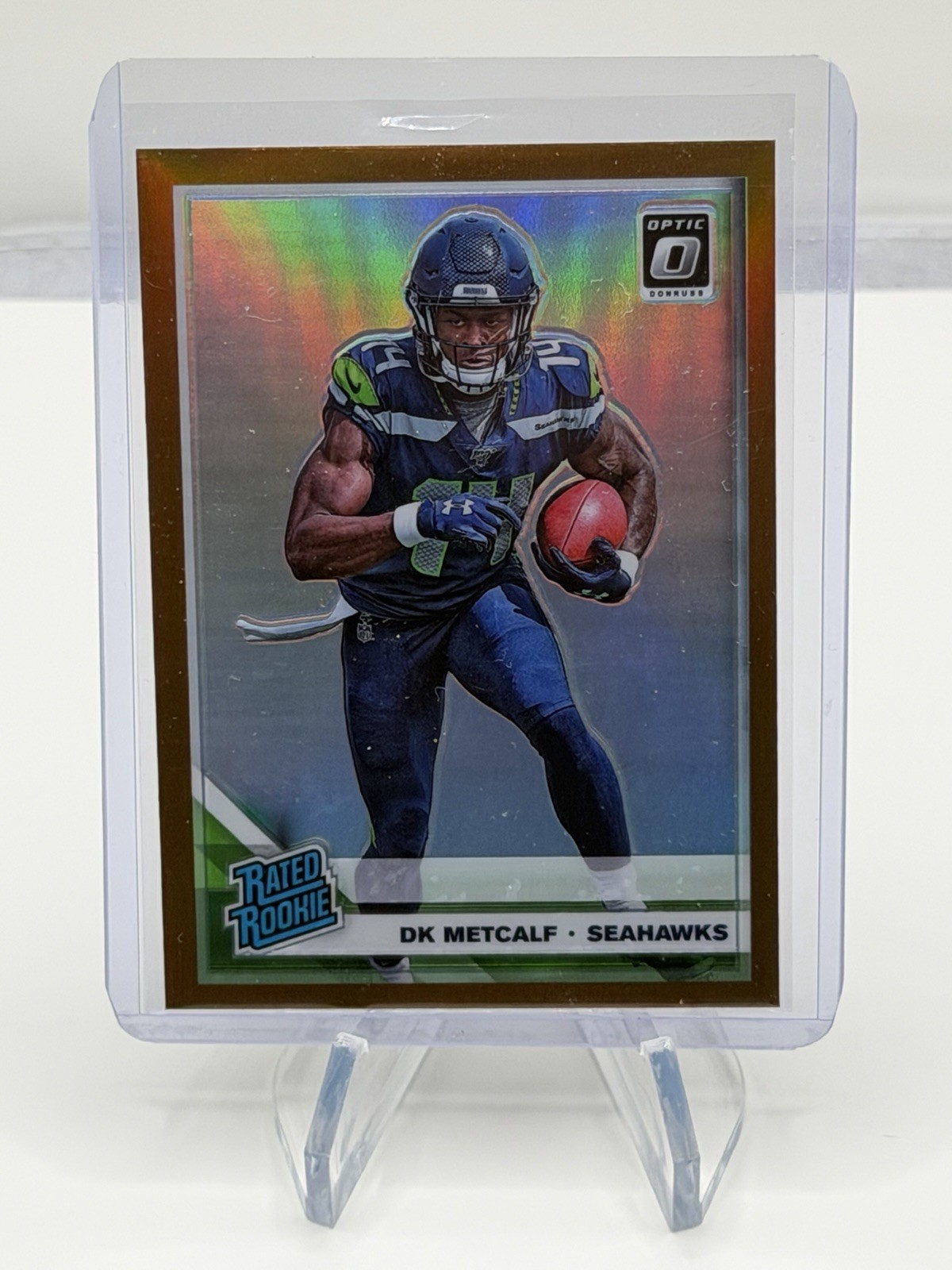 2019 Panini Donruss Optic Rated Bronze Prizm DK Metcalf #163 Rookie RC