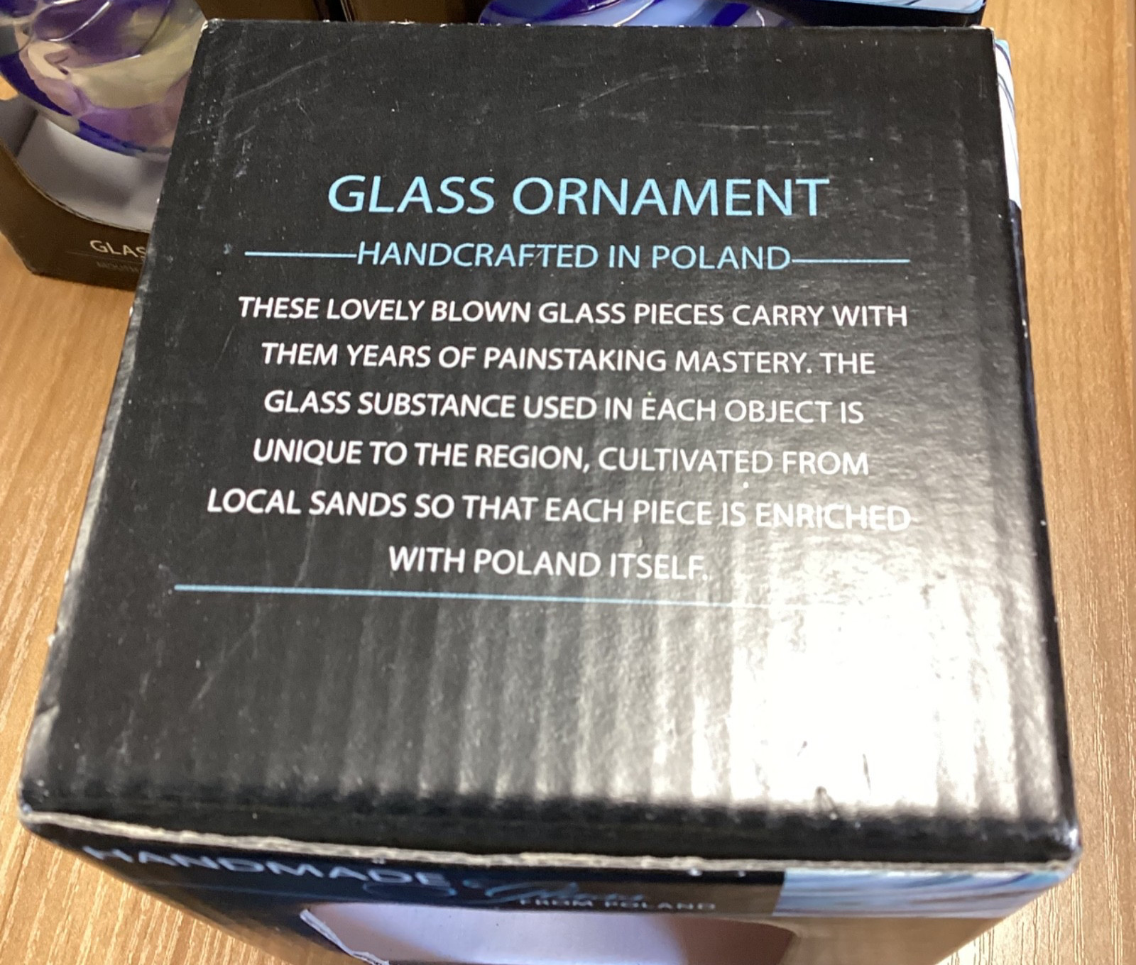 Lot 3 Zorza Hand Made Glass Ornament From Poland Mouth Blown 4” Blue Green Red