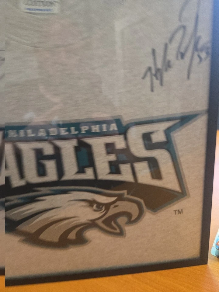 Рубашка с автографом Philadelphia Eagles Duce Staley Hugh Douglas в рамке - Изображение 3 из 4