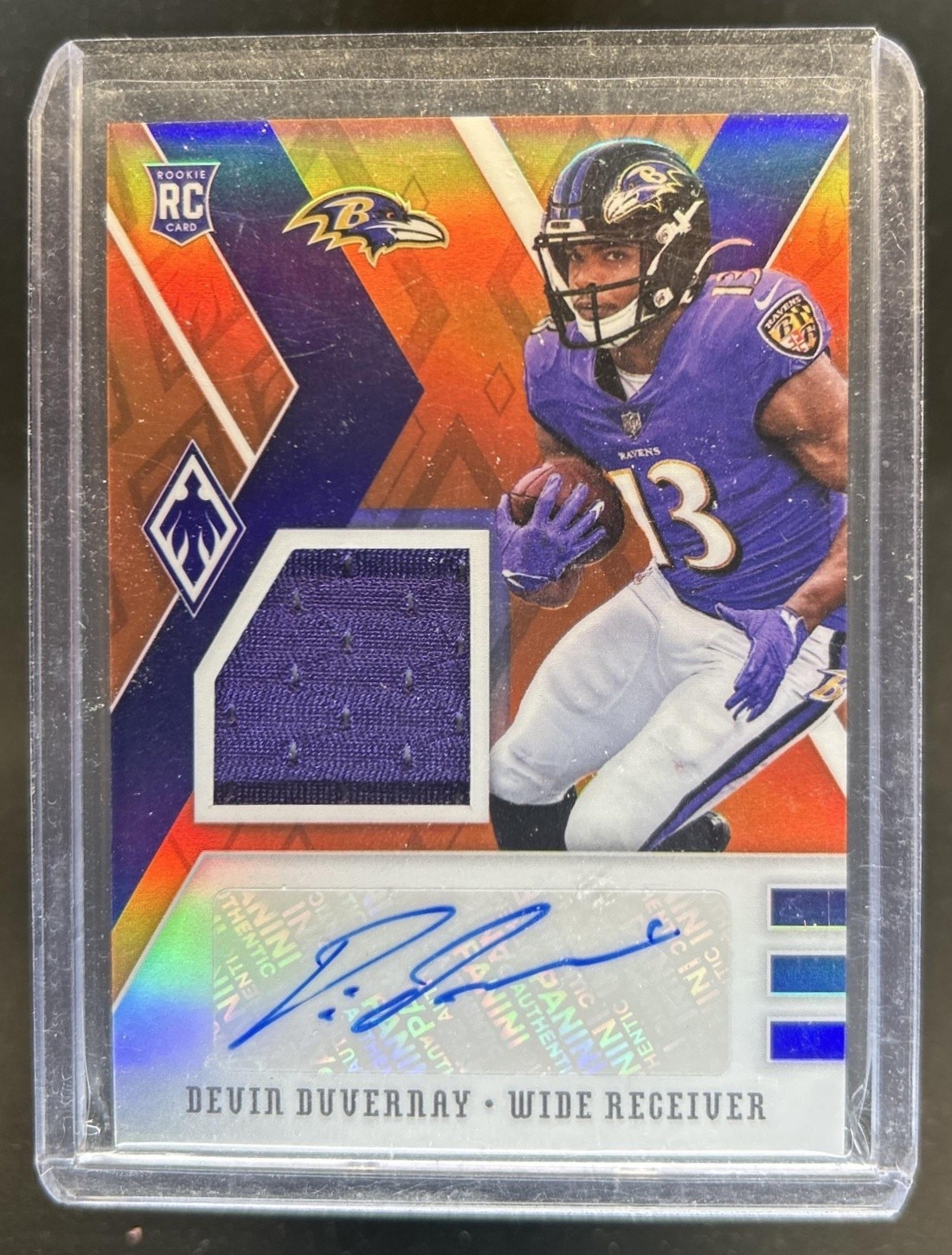 Devin Duvernay Panini Phoenix Rps Rookie Auto Jersey #DD Orange