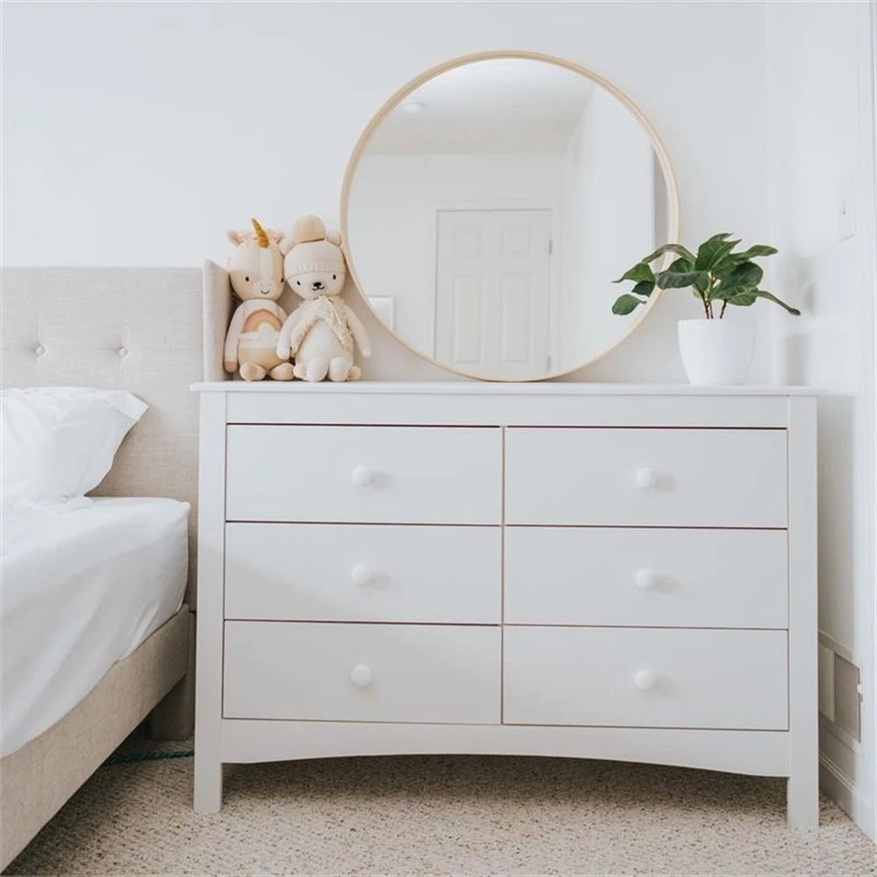 Cómoda doble Stork Craft USA Graco Noah de madera de ingeniería con 6 cajones en blanco Foto 2 de 3