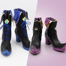 Wandering Witch:The Journey Of Elaina  High Heels Ankle Boots Cosplay Shoes Zip