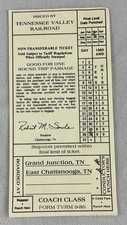 1998 06/30 TENNESSEE VALLEY RAILROAD Ticket