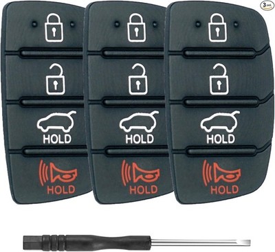 Replacement Rubber Button Keypad Insert for 2013-2019 Santa Fe & Sonata Keyless