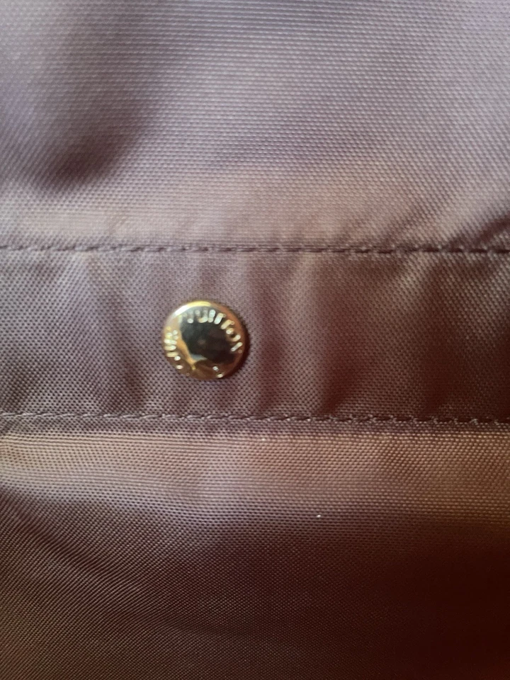 Louis Vuitton Paris Short Garment Bag Brown Nylon Suit Cover  Gold Hanger 39”x21 - Image 3 of 4