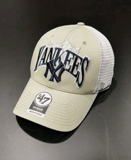 New York Yankees '47 Brand MVP snapback Adjustable Hat MLB mesh cap Gray