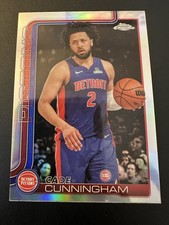 2025 TOPPS CHROME BASKETBALL CADE CUNNINGHAM #88 REFRACTOR DETROIT PISTONS