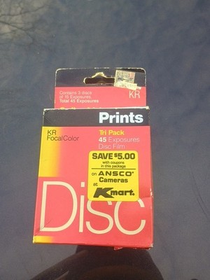 FocalColor Prints Disc Film 45 Exposures tri Oak ISO/200 HR Disc Film Sealed Vtg
