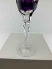 Vintage Ajka Marsala Amethyst Cut to Clear Champagne Flute Glass Hungary — photo 5