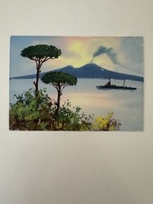 Quadro originale firmato Antonio Coppola Italia veduta di Napoli Vesuvio