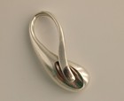 Vtg Large Sterling Silver Twisting Drop Pendant, 21 grams! — photo 1