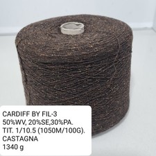 Filato yarn stock lot rocche CARDIFF BY FIL-3 TWEED LANA/SETA  670 g.