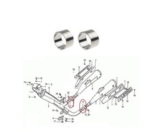 Honda CX 500 Turbo Auspuff Endschalldämpfer Dichtungen Verbindung Krümmer