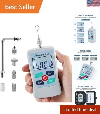 50N Digital Force Gauge: 3 Modes, Multiple Units - Ideal for Labs and Workshops