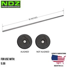 NDZ 5.56/.223/.22 Caliber Suppressor Bore Alignment Rod Steel 16" Silencer Check