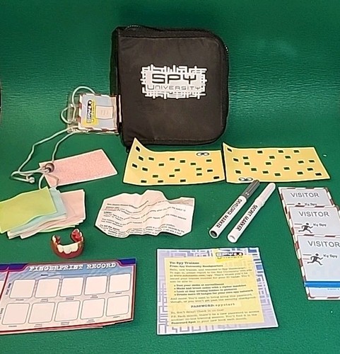 Vintage SCHOLASTIC SPY UNIVERSITY KIT with Case and Supplies, Incomplete As-Is