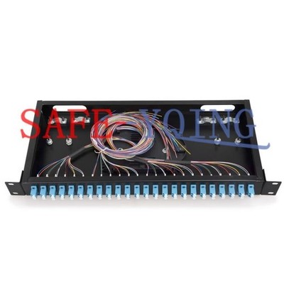 Fiber Optic Terminal Box 48 core LC with adapter pigtail 24 Ports Patch Panel #e
