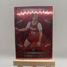 CAM SPENCER 2024-25 OBSIDIAN ROOKIE RED FLOOD ELECTRIC ETCH #153 A RC