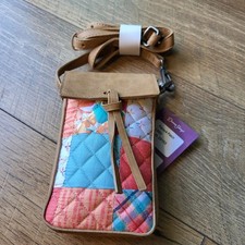 Donna Sharp Libby Papaya Patch Quilted Patchwork Crossbody Phone Bag 29163 NEW