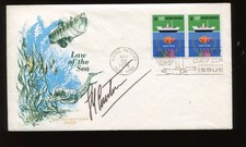 Jacques Cousteau French oceanographer and filmmaker Signed Cover DC3397