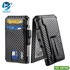 Men's Slim RFID Wallet Pop Up Bifold with Money Clip Card Holder Men Gift