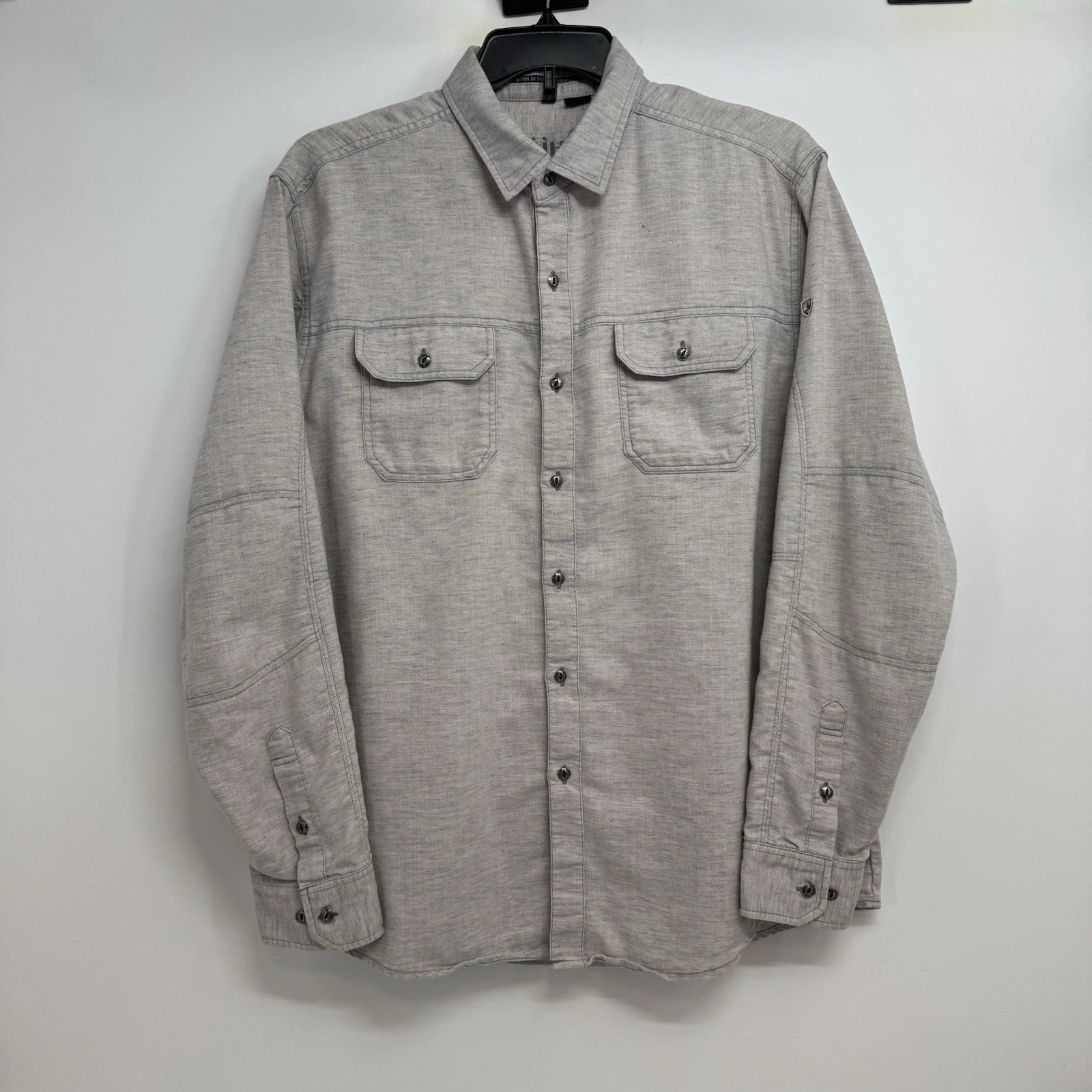 Kuhl Shiftr Shirt Button Up 5 panel Long Sleeve Pockets Outdoor Hiking Size XL