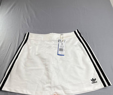NWT Adidas Originals Adicolor 3S Mini Skirt White Black Trefoil Womens Small S