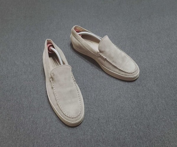 Men Tods Loafers Beige Leather 44