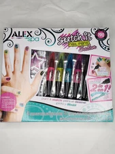Alex Spa Sketch It Nail Pens Salon Girls Fashion Activity NEW