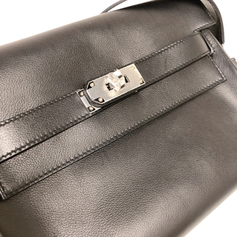 HERMES Kelly Messenger PM Black Shoulder Bag K Stamp #OKB4616 image 10
