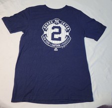 Majestic DEREK JETER New York Yankees 2 Captain MLB T-Shirt Size XL