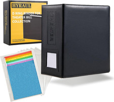 4 Show-Bill Binder Includes 30 Sleeves with Top Flap, D Ring Organizer for Bro