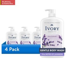  4 pack Mild and Gentle Body Wash, Lavender Scent, for All Skin Types, 35 fl oz