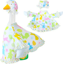Easter Goose Outfit for 23" Cement Porch Goose Statue - Spring Outdoor Patio Yar