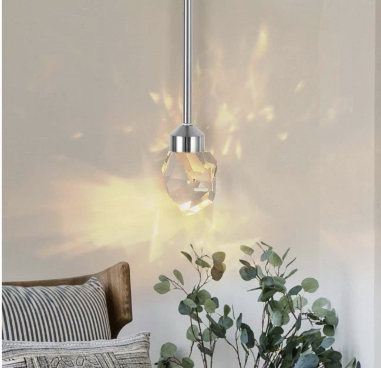 Modern Geometric Crystal Integrated Led Pendant Light