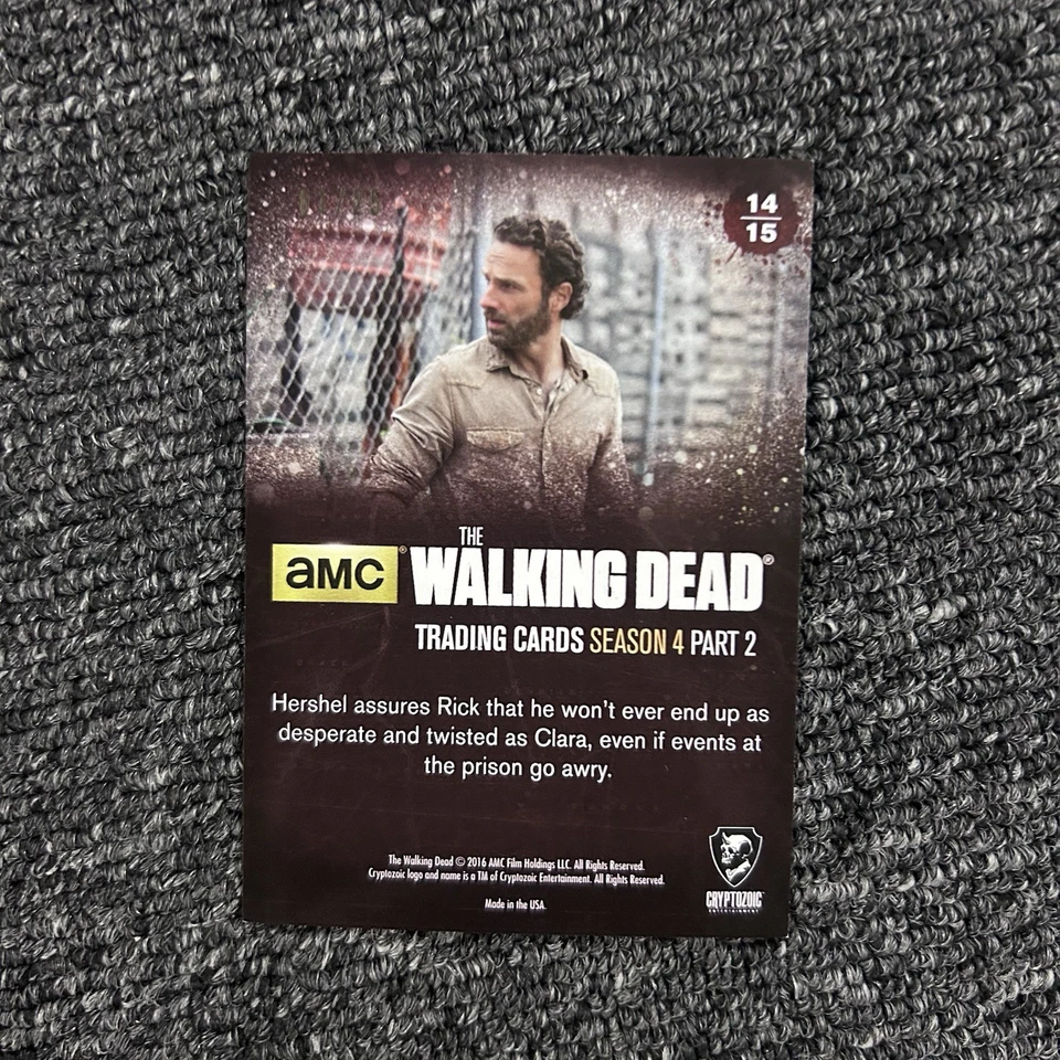 The Walking Dead Season 4 Part 2 14 Hershel's Wisdom Gold Parallel Card 001/25 - Image 2 of 4