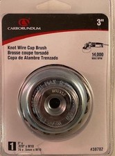 Carborundum 38782 Knot Wire Cup Brush 3" x .020" x M10